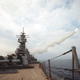 Here’s what Hughes was buying. Pictured here is a Tomahawk being launched in Operation Desert Storm in 1991.